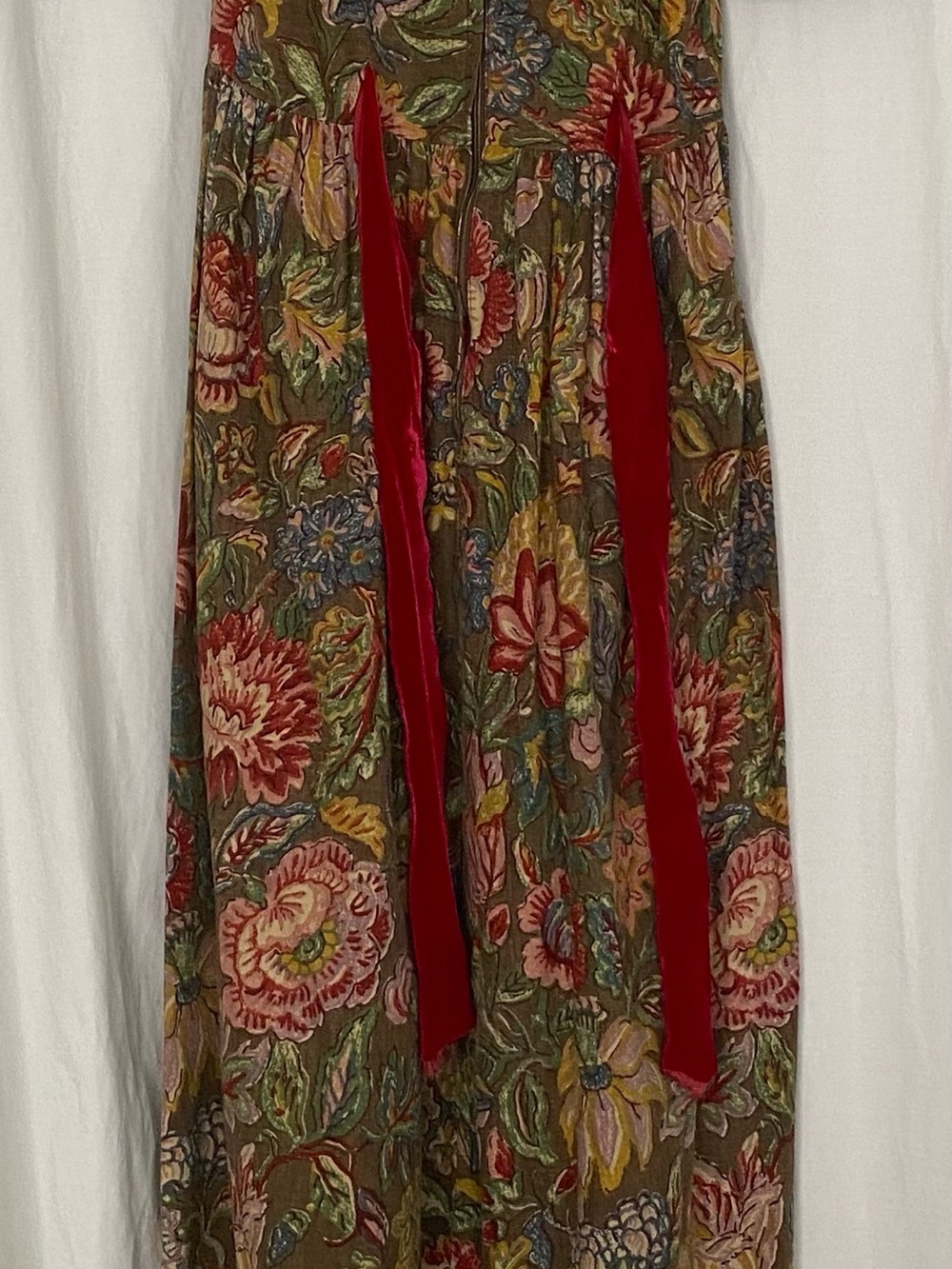 Vintage 1970s Young Edwardian by Arpeja Tapestry Floral Maxi Dress - PrairieBoho - Picture 2 of 6